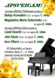 Apsveicam pianistu konkursa dalībniekus!